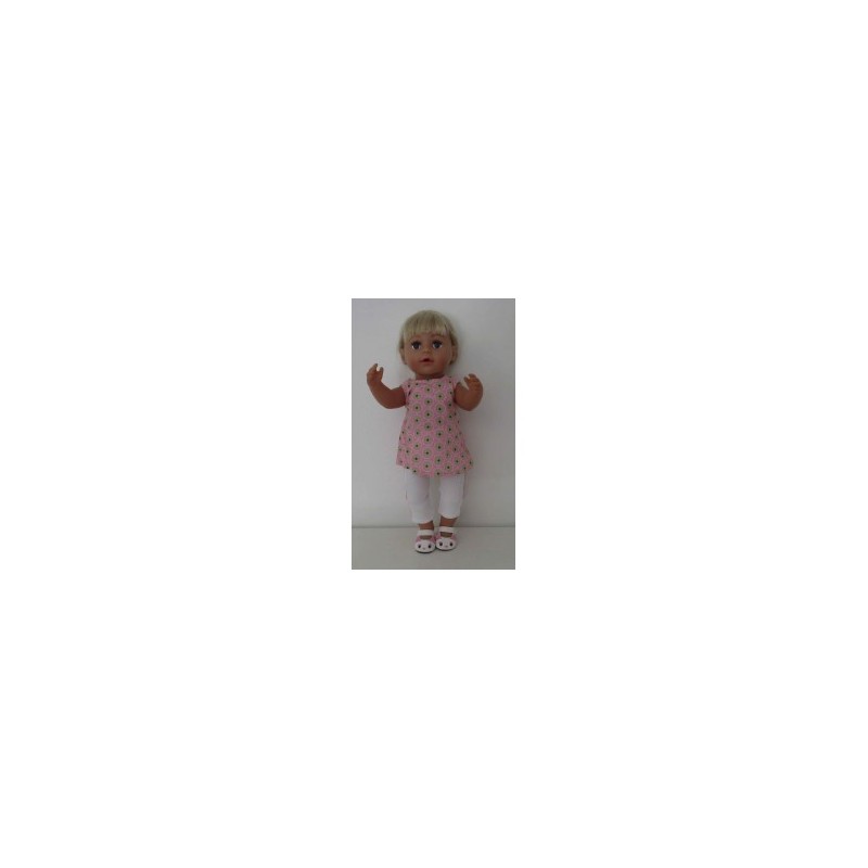 zomersetje roze bloemen baby born 43cm