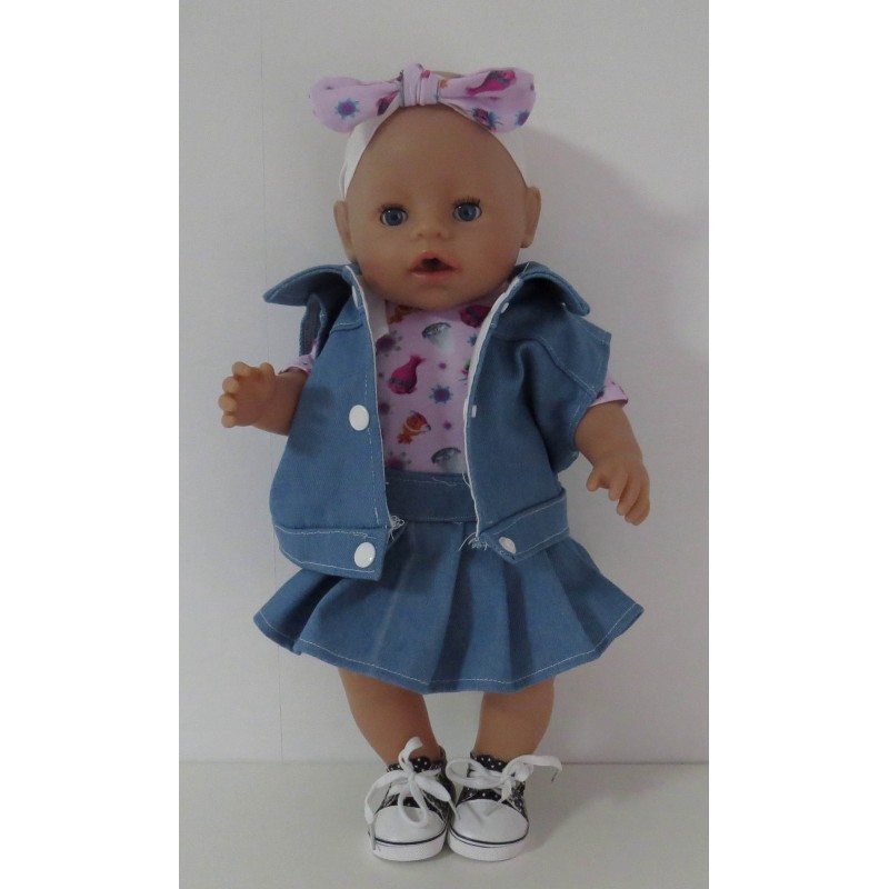 plooirok trollz baby born 43cm plooirok trollz baby born 43cm