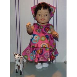 zomersetje matroeska roze groot baby born 43cm