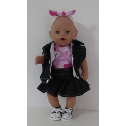 plooirok hond baby born 43cm