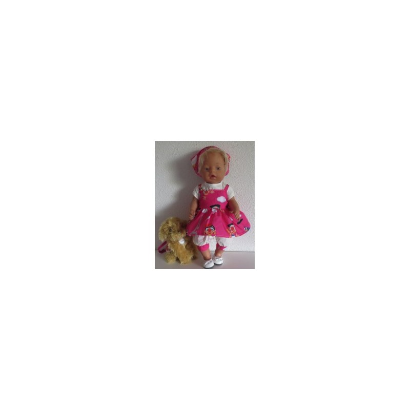zomersetje hard roze  joki  baby born 43cm