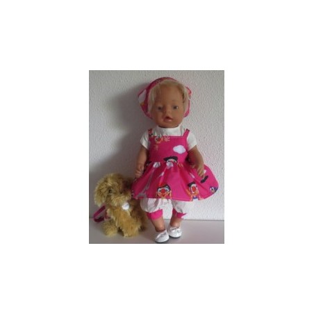 zomersetje hard roze  joki  baby born 43cm