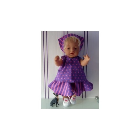 zomersetje roze met lila baby born 43cm
