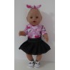 plooirok hond baby born 43cm