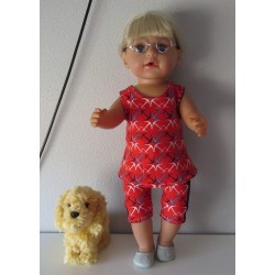 zomersetje rood ankers baby born 43cm