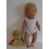 badpak wit glimmend  baby born 43cm