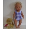 badpak paars geruit baby born 43cm