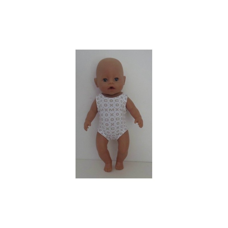 badpak met licht bruin baby born 43cm