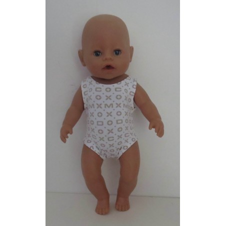 badpak met licht bruin baby born 43cm