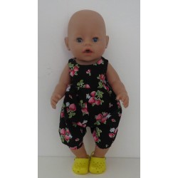 speelpakje zwart aardbeienbaby born 43cm
