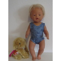 badpak spijkerblauw baby born 43cm