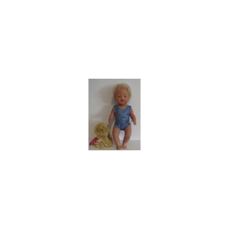 badpak spijkerblauw baby born 43cm