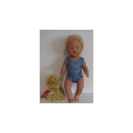 badpak spijkerblauw baby born 43cm
