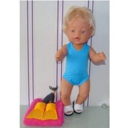 strandbadpak blauw baby born 43cm