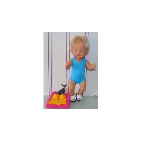 strandbadpak blauw baby born 43cm