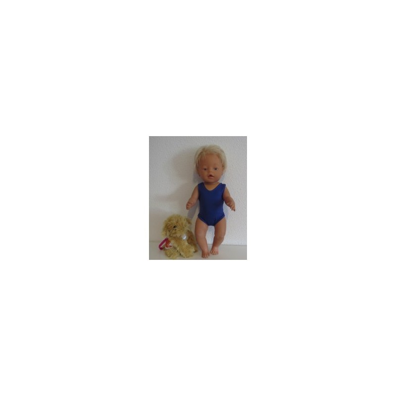 badpak donker blauw baby born 43cm