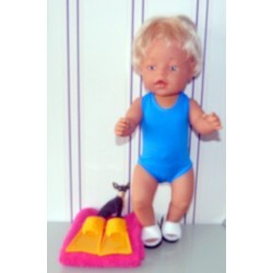 strandbadpak blauw baby born 43cm