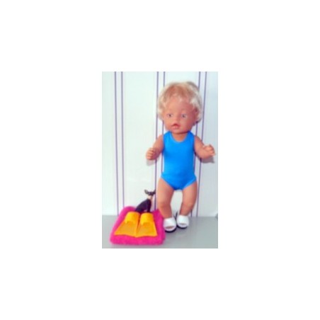 strandbadpak blauw baby born 43cm