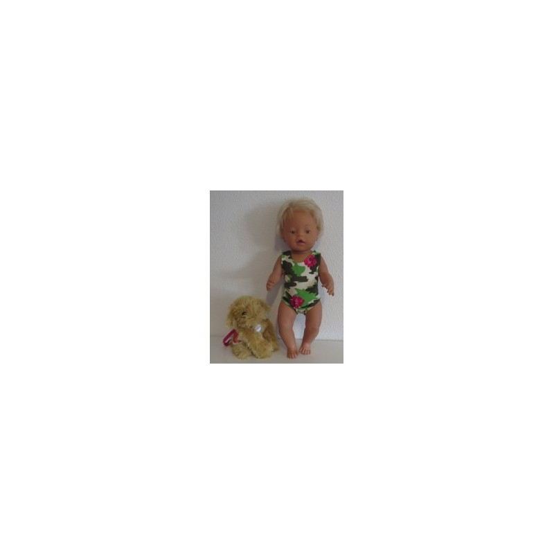 badpak leger print baby born 43cm
