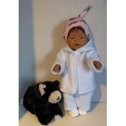 complete set blauw met vossen roze baby born 43cm