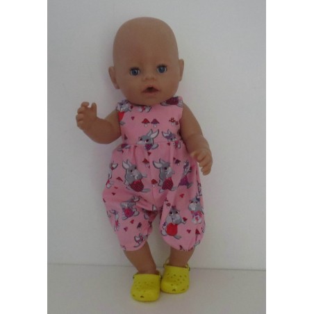 speelpakje roze konijnen baby born 43cm
