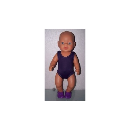 badpak donker paars baby born 43cm