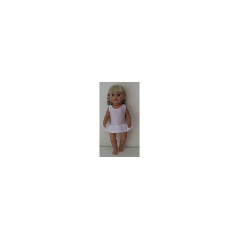 badpak wit met rokje baby born 43cm