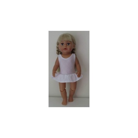 badpak wit met rokje baby born 43cm