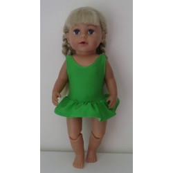 badpak groen met rokje baby born 43cm