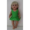 badpak groen met rokje baby born 43cm