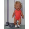 strandbadpak licht rood baby born 43cm