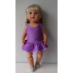 badpak lila met rokje baby born 43cm