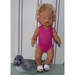 strandbadpak hard roze baby born 43cm