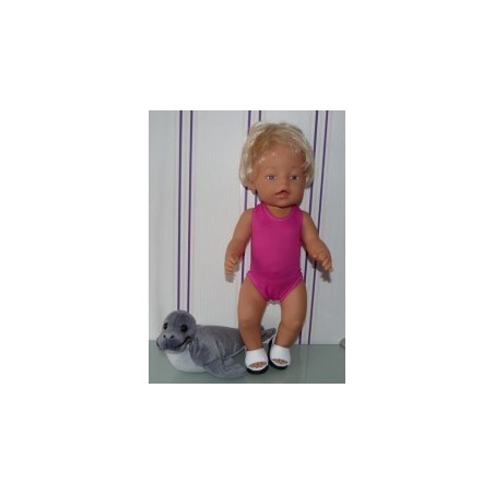 strandbadpak hard roze baby born 43cm