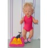 strandbadpak midden roze baby born 43cm