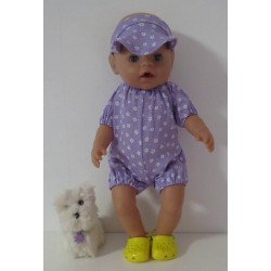 holiday outfittlila bloemen  baby born 43cm