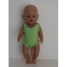 badpak groen gestreept baby born 43cm