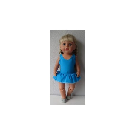 badpak blauw met rokje baby born 43cm
