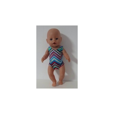 badpak gestreept baby born 43cm