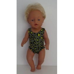 badpak groen dieren print baby born 43cm