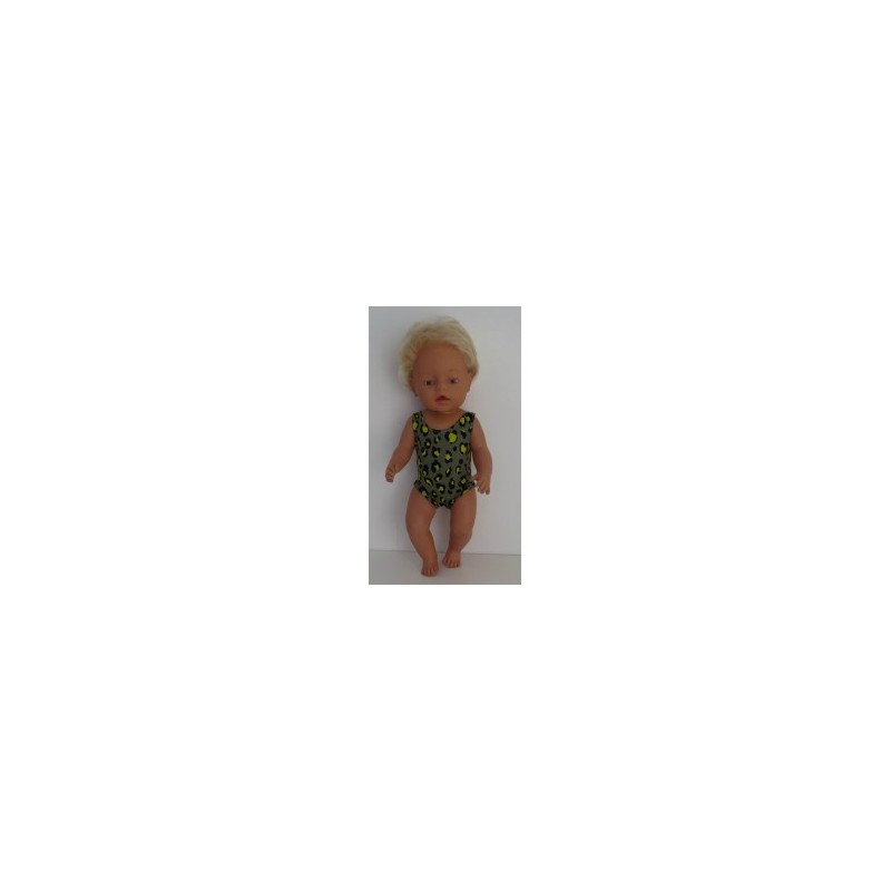 badpak groen dieren print baby born 43cm