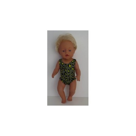 badpak groen dieren print baby born 43cm