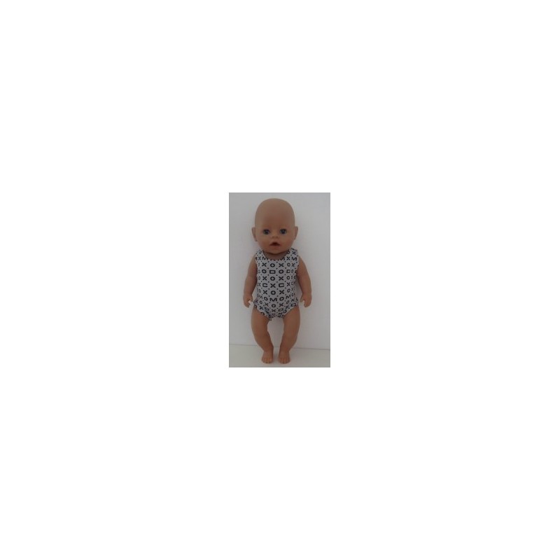 badpak grijs baby born 43cm