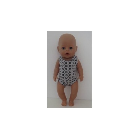 badpak grijs baby born 43cm