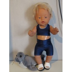 bikini donker blauw baby born 43cm