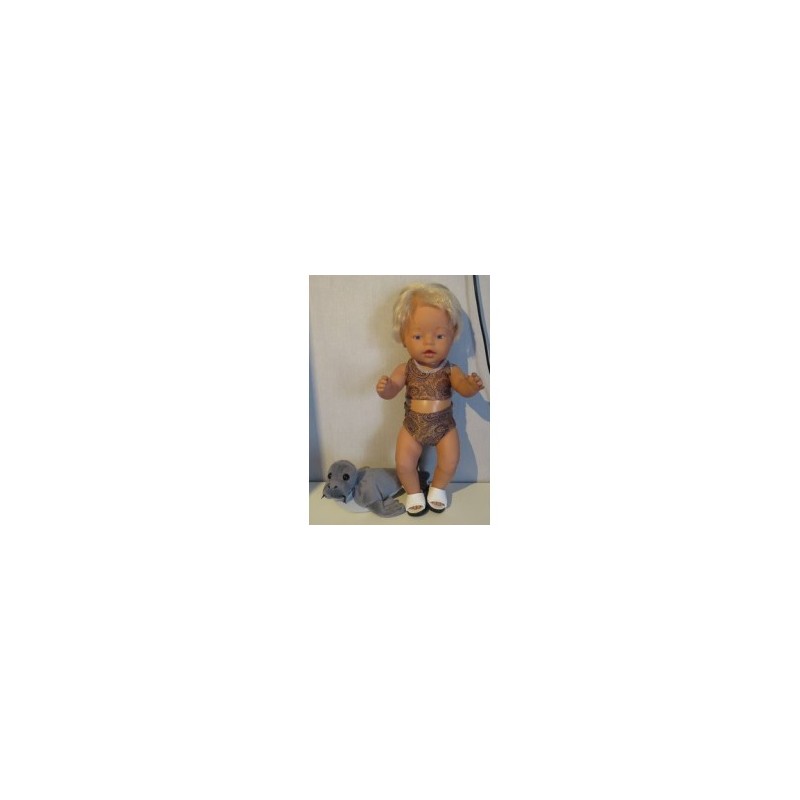 bikini bruin bewerkt baby born 43cm