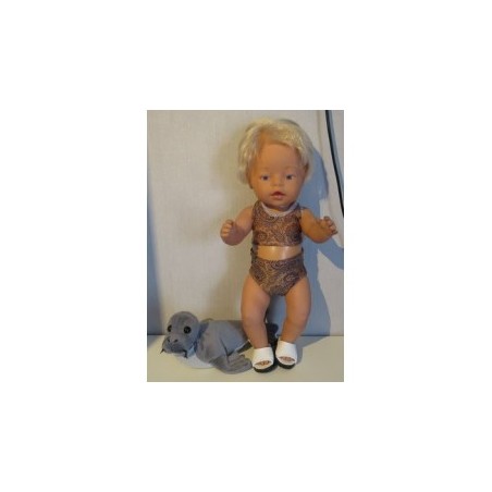bikini bruin bewerkt baby born 43cm