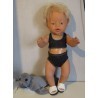 bikini zwart stippen met omslagrokje baby born 43cm
