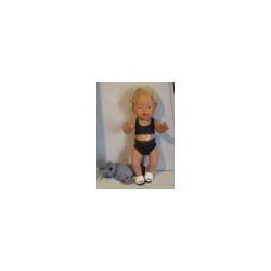 bikini zwart stippen baby born 43cm