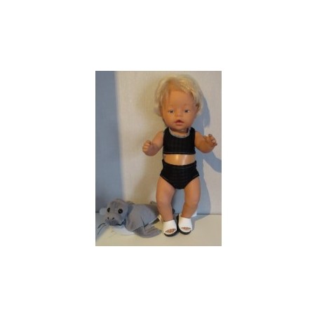 bikini zwart geblokt baby born 43cm